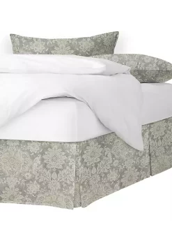 6ix Tailors Fine Linens Osha Taupe/Beige Cal-King Bed Skirt 15" drop 12 6ix Tailors Fine Linens Osha Taupe/Beige Cal-King Bed Skirt 15" drop -Linens Shop Belk 1004