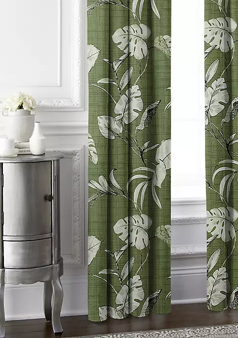 6ix Tailors Fine Linens Tropez Green Pinch Pleat Drapery Panel Pair (40" W x 96" L) 5 6ix Tailors Fine Linens Tropez Green Pinch Pleat Drapery Panel Pair (40" W x 96" L) - Image 3