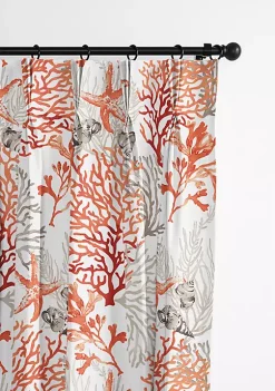 6ix Tailors Fine Linens Reef Coral Pinch Pleat Drapery Panel Pair (40" W x 144" L) -Linens Shop Belk 1031