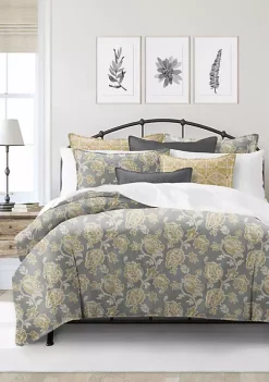 6ix Tailors Fine Linens Golden Bloom Barley Queen Coverlet & 2 Shams Set -Linens Shop Belk 1103