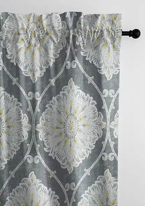 6ix Tailors Fine Linens Bellamy Gray Pole Top Drapery Panel Pair (50" W x 132" L) 10 6ix Tailors Fine Linens Bellamy Gray Pole Top Drapery Panel Pair (50" W x 132" L) - Image 8
