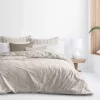6ix Tailors Fine Linens Basic Ticking Stripes Walnut Twin Duvet Cover & 1 Sham Set -Linens Shop Belk 1129