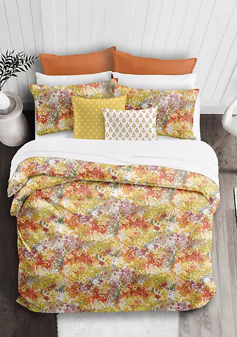 6ix Tailors Fine Linens Lantana Orange Queen Comforter & 2 Shams Set 4 6ix Tailors Fine Linens Lantana Orange Queen Comforter & 2 Shams Set - Image 2