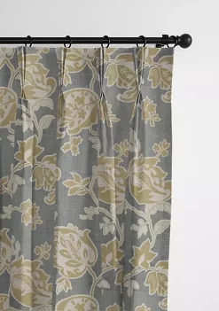 6ix Tailors Fine Linens Golden Bloom Barley Pinch Pleat Drapery Panel Pair (20" W x 84" L) -Linens Shop Belk 1177