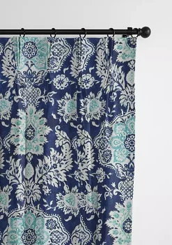 6ix Tailors Fine Linens Osha Blue/Aqua Pinch Pleat Drapery Panel Pair (40" W x 120" L) 26 6ix Tailors Fine Linens Osha Blue/Aqua Pinch Pleat Drapery Panel Pair (40" W x 120" L) -Linens Shop Belk 1229