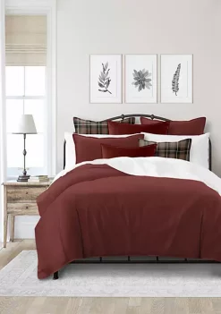 6ix Tailors Fine Linens Basic Linen Beaujolais Twin Comforter & 1 Sham Set