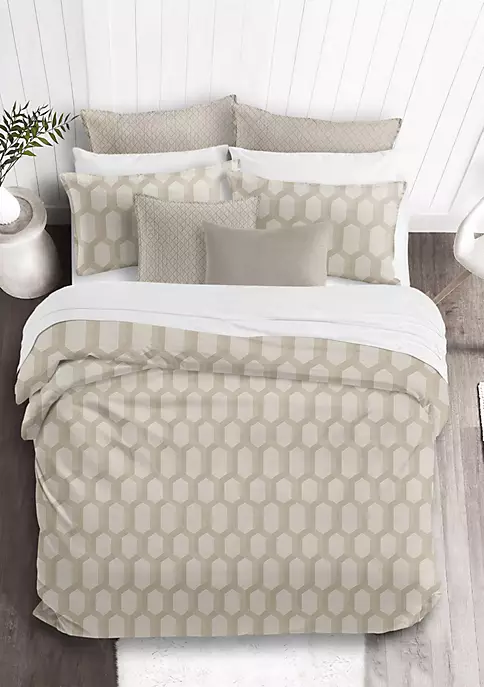 6ix Tailors Fine Linens Isabella Natural King Comforter & 2 Shams Set 4 6ix Tailors Fine Linens Isabella Natural King Comforter & 2 Shams Set - Image 2