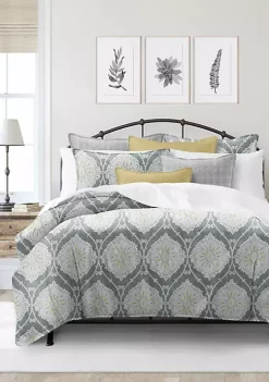 6ix Tailors Fine Linens Bellamy Gray Twin Coverlet & 1 Sham Set