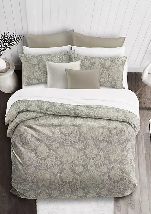 6ix Tailors Fine Linens Osha Taupe/Beige Twin Duvet Cover & 1 Sham Set 7 6ix Tailors Fine Linens Osha Taupe/Beige Twin Duvet Cover & 1 Sham Set - Image 5