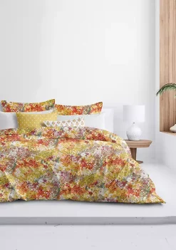 6ix Tailors Fine Linens Lantana Orange Twin Duvet Cover & 1 Sham Set