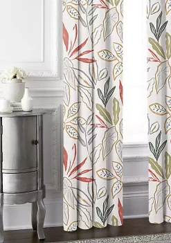 6ix Tailors Fine Linens Fall Foliage Beige Pole Top Drapery Panel Pair (50" W x 96" L) -Linens Shop Belk 1335