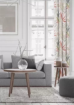 6ix Tailors Fine Linens Fall Foliage Beige Pole Top Drapery Panel Pair (50" W x 96" L) -Linens Shop Belk 1336