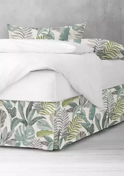 6ix Tailors Fine Linens Palm Bay Seafoam Twin Bed Skirt 15" drop -Linens Shop Belk 1361