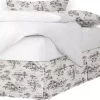 6ix Tailors Fine Linens Auclair Gray Full/Double Bed Skirt 18" drop -Linens Shop Belk 1365