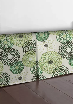 6ix Tailors Fine Linens Garden Stow Green Cal-King Bed Skirt 15" drop -Linens Shop Belk 1372