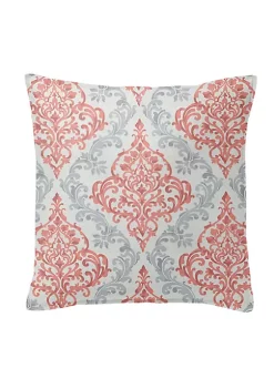 Linens Shop 22 6ix Tailors Fine Linens Adira Coral 20" SQ Decor Pillow (Feather Insert)