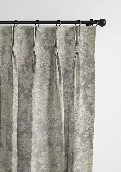 6ix Tailors Fine Linens Osha Taupe/Beige Pinch Pleat Drapery Panel Pair (20" W x 84" L) 7 6ix Tailors Fine Linens Osha Taupe/Beige Pinch Pleat Drapery Panel Pair (20" W x 84" L) - Image 5