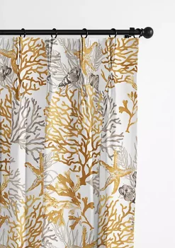 6ix Tailors Fine Linens Reef Gold Pinch Pleat Drapery Panel Pair (40" W x 144" L)