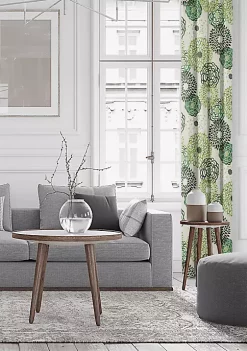 6ix Tailors Fine Linens Garden Stow Green Pinch Pleat Drapery Panel Pair (20" W x 84" L) -Linens Shop Belk 1412