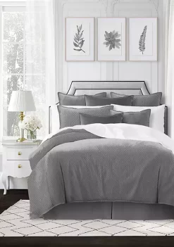 6ix Tailors Fine Linens Sheena Graphite King Comforter & 2 Shams Set -Linens Shop Belk 1429