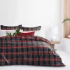 6ix Tailors Fine Linens Royal Plaid Navy King Duvet Cover & 2 Shams Set -Linens Shop Belk 1442