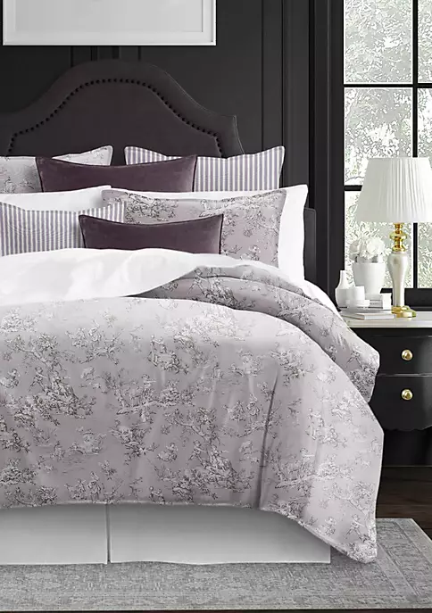 6ix Tailors Fine Linens Kaitlyn Lavender California King Duvet Cover & 2 Shams Set 5 6ix Tailors Fine Linens Kaitlyn Lavender California King Duvet Cover & 2 Shams Set - Image 3