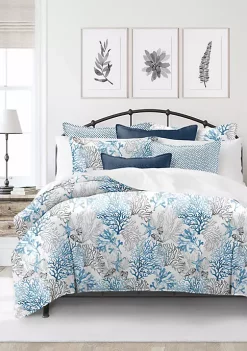 6ix Tailors Fine Linens Reef Blue Full/Double Comforter & 2 Shams Set 13 6ix Tailors Fine Linens Reef Blue Full/Double Comforter & 2 Shams Set -Linens Shop Belk 147