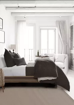 6ix Tailors Fine Linens Eva Chocolate King Comforter & 2 Shams Set -Linens Shop Belk 1482