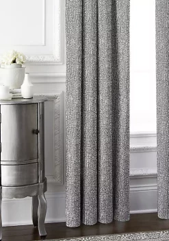 6ix Tailors Fine Linens Mycroft Gray Pinch Pleat Drapery Panel Pair (20" W x 96" L) -Linens Shop Belk 1488