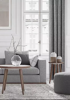 6ix Tailors Fine Linens Mycroft Gray Pinch Pleat Drapery Panel Pair (20" W x 96" L) -Linens Shop Belk 1489