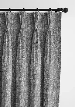 6ix Tailors Fine Linens Mycroft Gray Pinch Pleat Drapery Panel Pair (20" W x 96" L) -Linens Shop Belk 1490