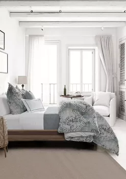 6ix Tailors Fine Linens Thorton Cindersmoke King Comforter & 2 Shams Set -Linens Shop Belk 150