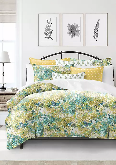 6ix Tailors Fine Linens Lantana Blue Queen Duvet Cover & 2 Shams Set 4 6ix Tailors Fine Linens Lantana Blue Queen Duvet Cover & 2 Shams Set - Image 2