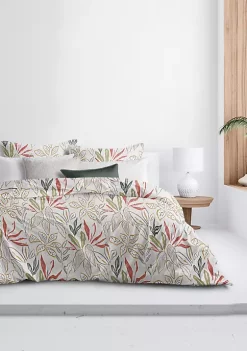 6ix Tailors Fine Linens Fall Foliage Beige California King Duvet Cover & 2 Shams Set