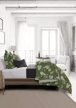 6ix Tailors Fine Linens Tropez Green California King Duvet Cover & 2 Shams Set -Linens Shop Belk 1517