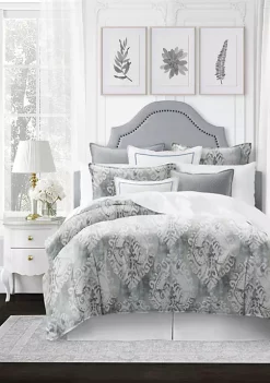 6ix Tailors Fine Linens Thorton Cindersmoke King Comforter & 2 Shams Set -Linens Shop Belk 152