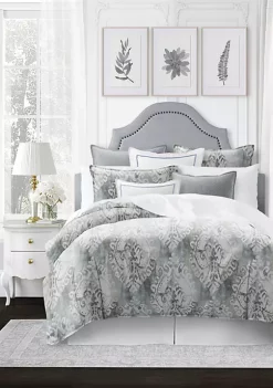 6ix Tailors Fine Linens Thorton Cindersmoke King Comforter & 2 Shams Set -Linens Shop Belk 153