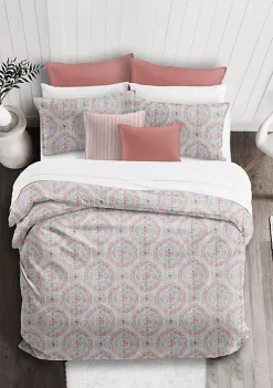 6ix Tailors Fine Linens Zayla Coral California King Duvet Cover & 2 Shams Set 13 6ix Tailors Fine Linens Zayla Coral California King Duvet Cover & 2 Shams Set -Linens Shop Belk 1534