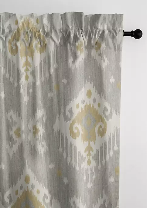 6ix Tailors Fine Linens Mahal Gray Pole Top Drapery Panel Pair (50" W x 144" L) 8 6ix Tailors Fine Linens Mahal Gray Pole Top Drapery Panel Pair (50" W x 144" L) - Image 6