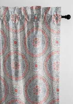 6ix Tailors Fine Linens Zayla Coral Pole Top Drapery Panel Pair (50" W x 144" L) -Linens Shop Belk 1562