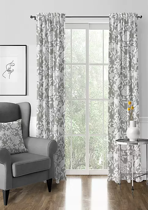 6ix Tailors Fine Linens Lark Taupe Pole Top Drapery Panel Pair (50" W x 108" L) 4 6ix Tailors Fine Linens Lark Taupe Pole Top Drapery Panel Pair (50" W x 108" L) - Image 2