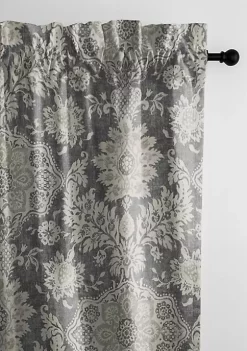 6ix Tailors Fine Linens Osha Mocha/Charcoal Pole Top Drapery Panel Pair (50" W x 96" L)