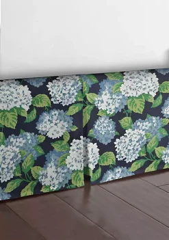 6ix Tailors Fine Linens Midnight Garden Navy Cal-King Bed Skirt 18" drop -Linens Shop Belk 1612