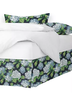 6ix Tailors Fine Linens Midnight Garden Navy Cal-King Bed Skirt 18" drop -Linens Shop Belk 1620