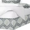 6ix Tailors Fine Linens Bellamy Gray Full/Double Bed Skirt 18" drop -Linens Shop Belk 1627