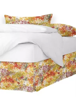 6ix Tailors Fine Linens Lantana Orange Full/Double Bed Skirt 18" drop