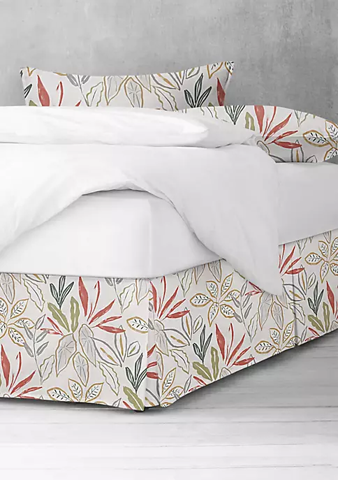 6ix Tailors Fine Linens Fall Foliage Beige Queen Bed Skirt 18" drop 4 6ix Tailors Fine Linens Fall Foliage Beige Queen Bed Skirt 18" drop - Image 2