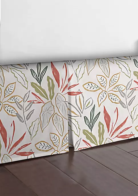 6ix Tailors Fine Linens Fall Foliage Beige Queen Bed Skirt 18" drop 5 6ix Tailors Fine Linens Fall Foliage Beige Queen Bed Skirt 18" drop - Image 3