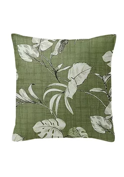 6ix Tailors Fine Linens Tropez Green 20" SQ Decor Pillow (Feather Insert)