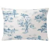 6ix Tailors Fine Linens Auclair Blue 14X20" Oblong Decor Pillow (Feather Insert) 1 6ix Tailors Fine Linens Auclair Blue 14X20" Oblong Decor Pillow (Feather Insert) -Linens Shop Belk 1659